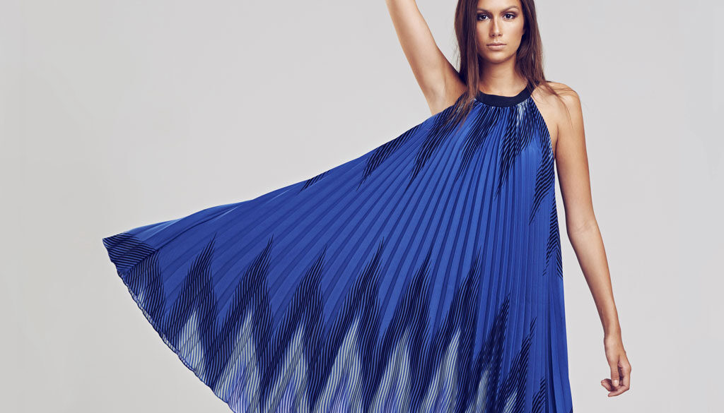 On Blue Dress